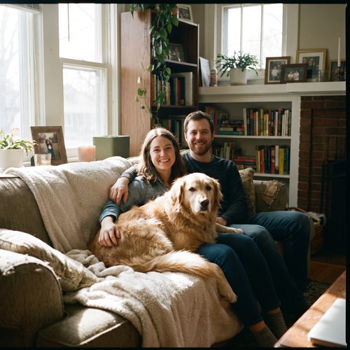 Robin & Emma with Nala